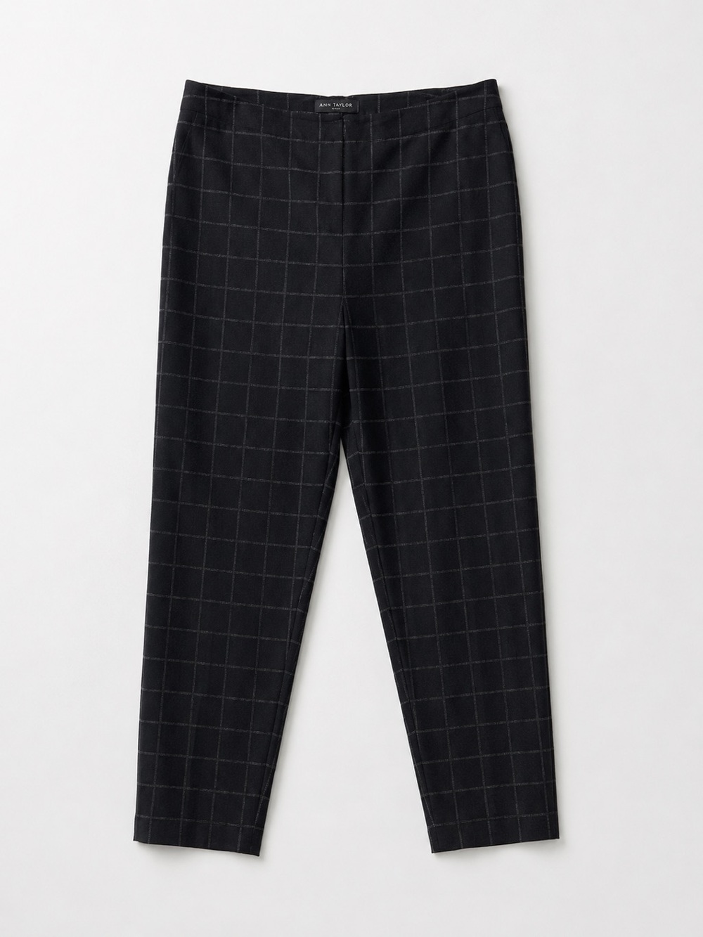 Ann Taylor Factory Windowpane Plaid Ponte‎ Legging Pants Size L